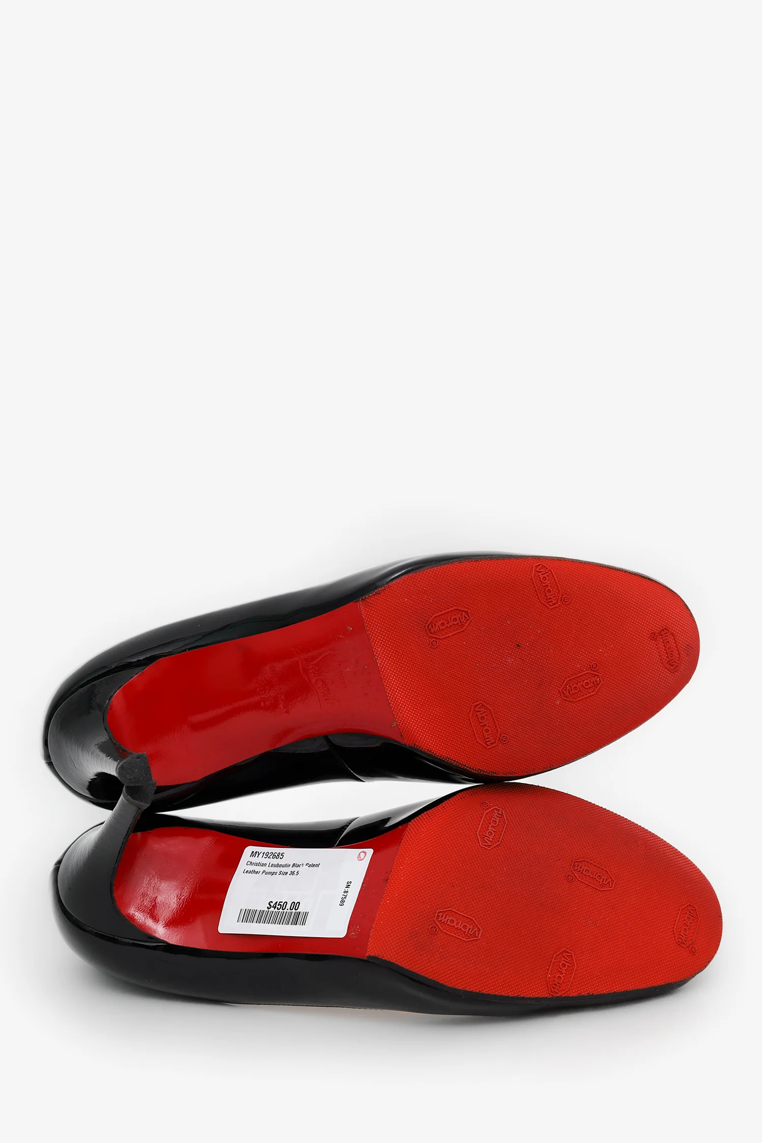 Christian Louboutin Black Patent Leather Pumps Size 36.5