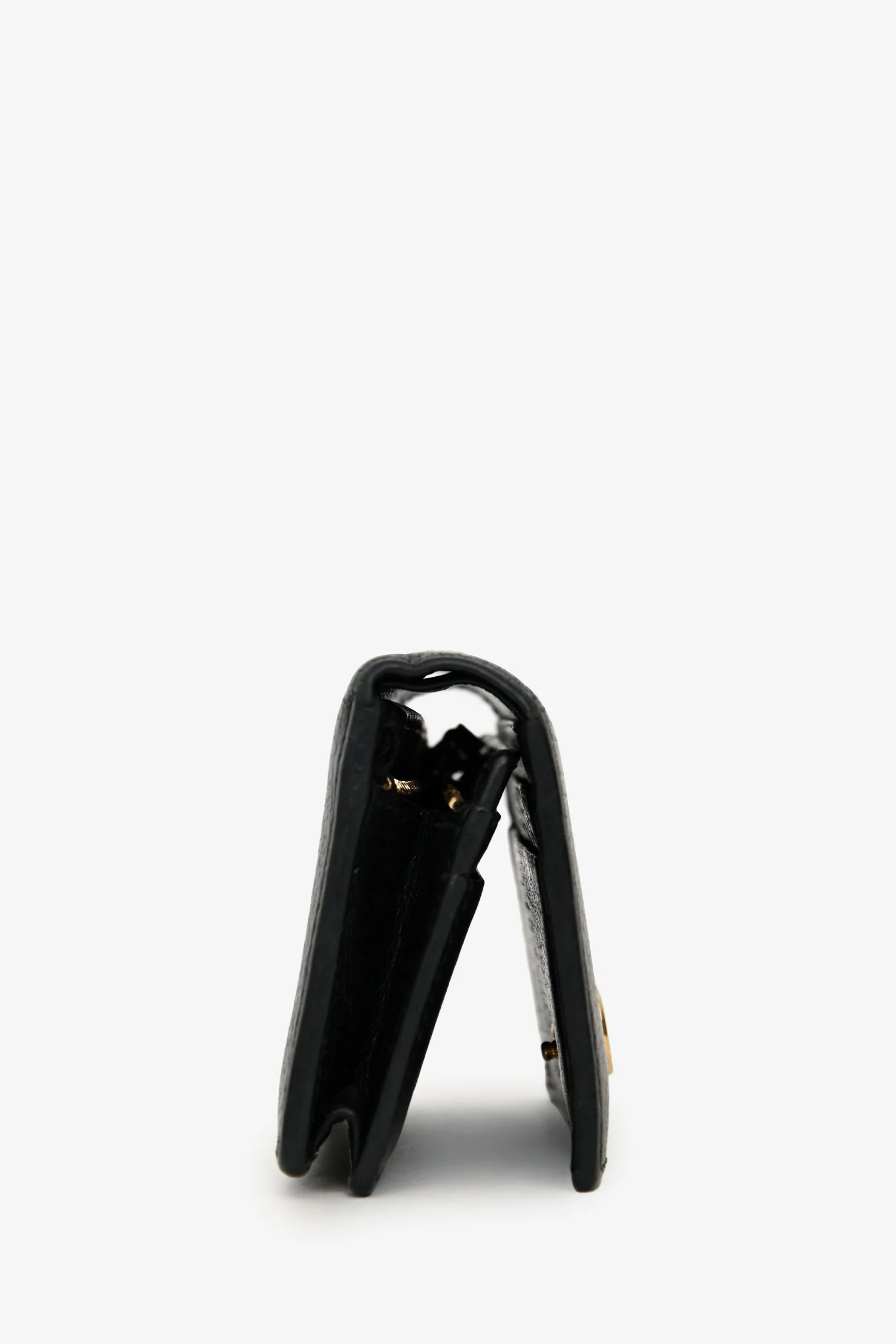 Gucci Black Grained Leather GG Marmont Bi-Fold Wallet