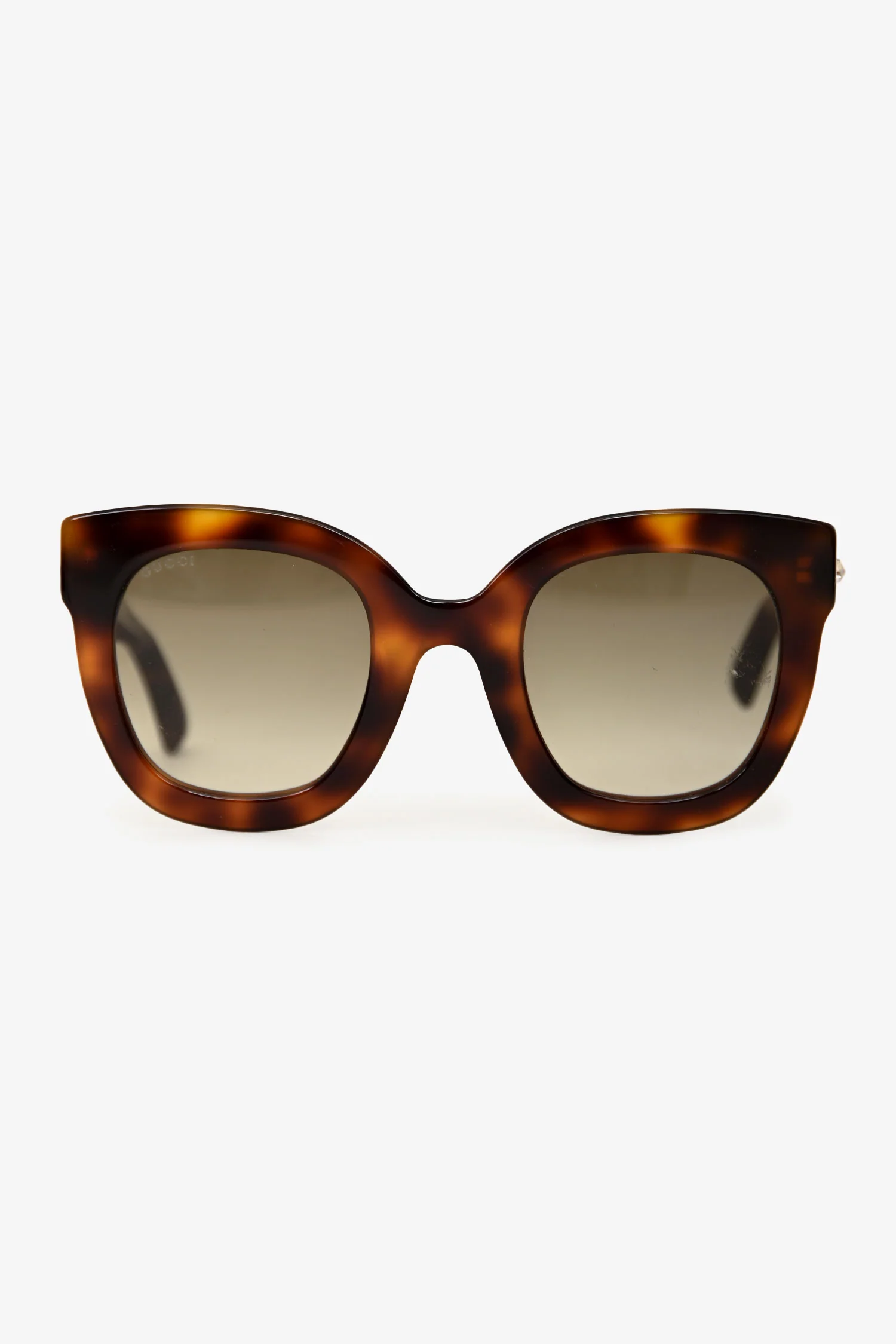 Gucci Brown Tortoise GG Star Handle Sunglasses