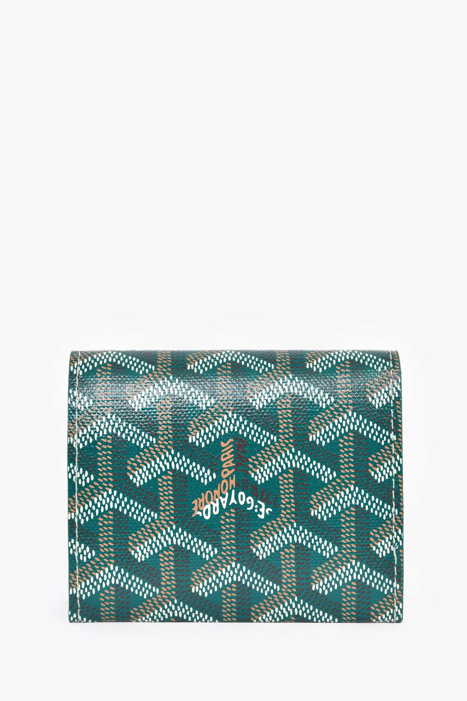 Goyard Green Coated Canvas 'Marigny' Compact Wallet