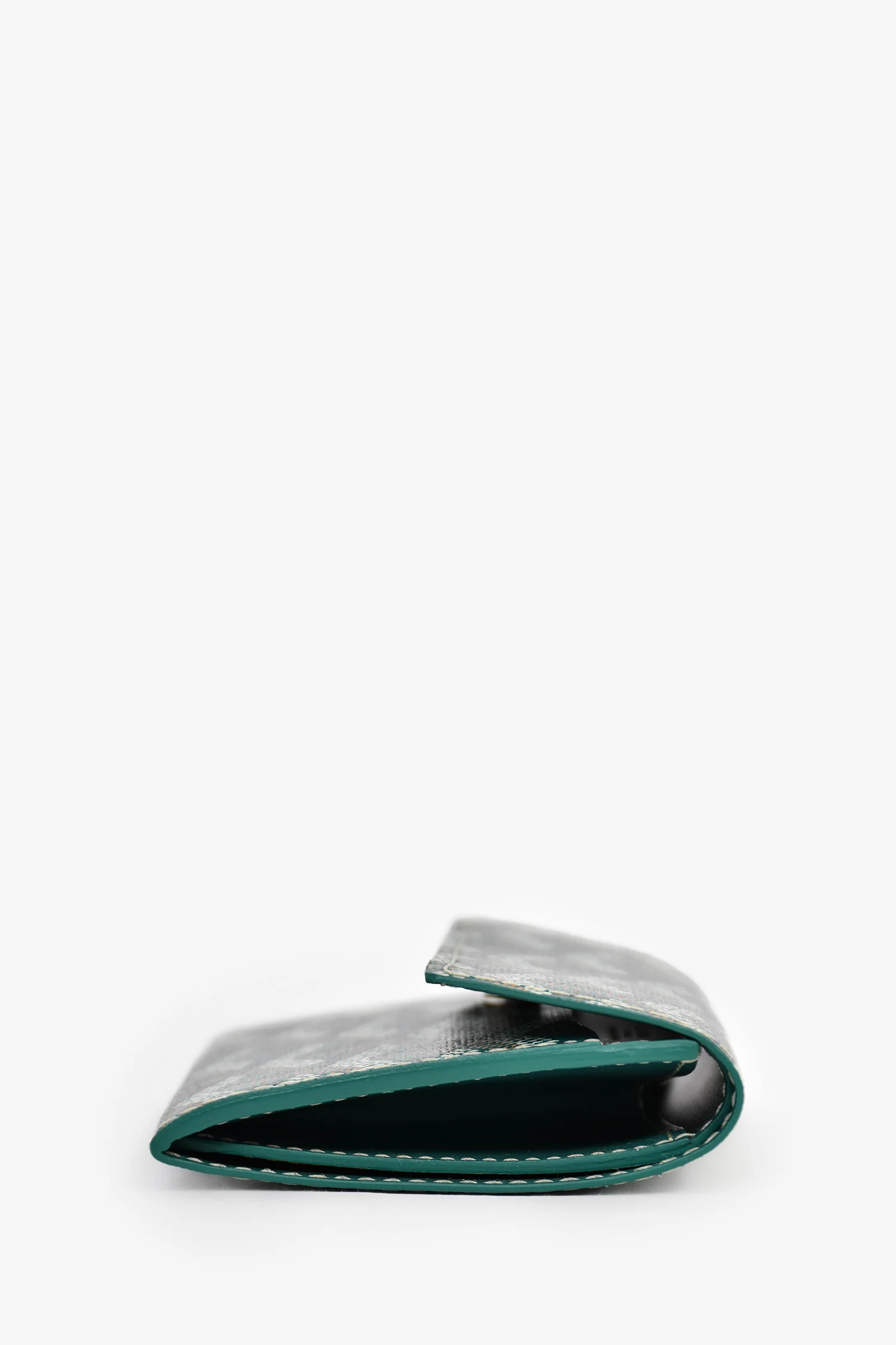 Goyard Green Coated Canvas 'Marigny' Compact Wallet