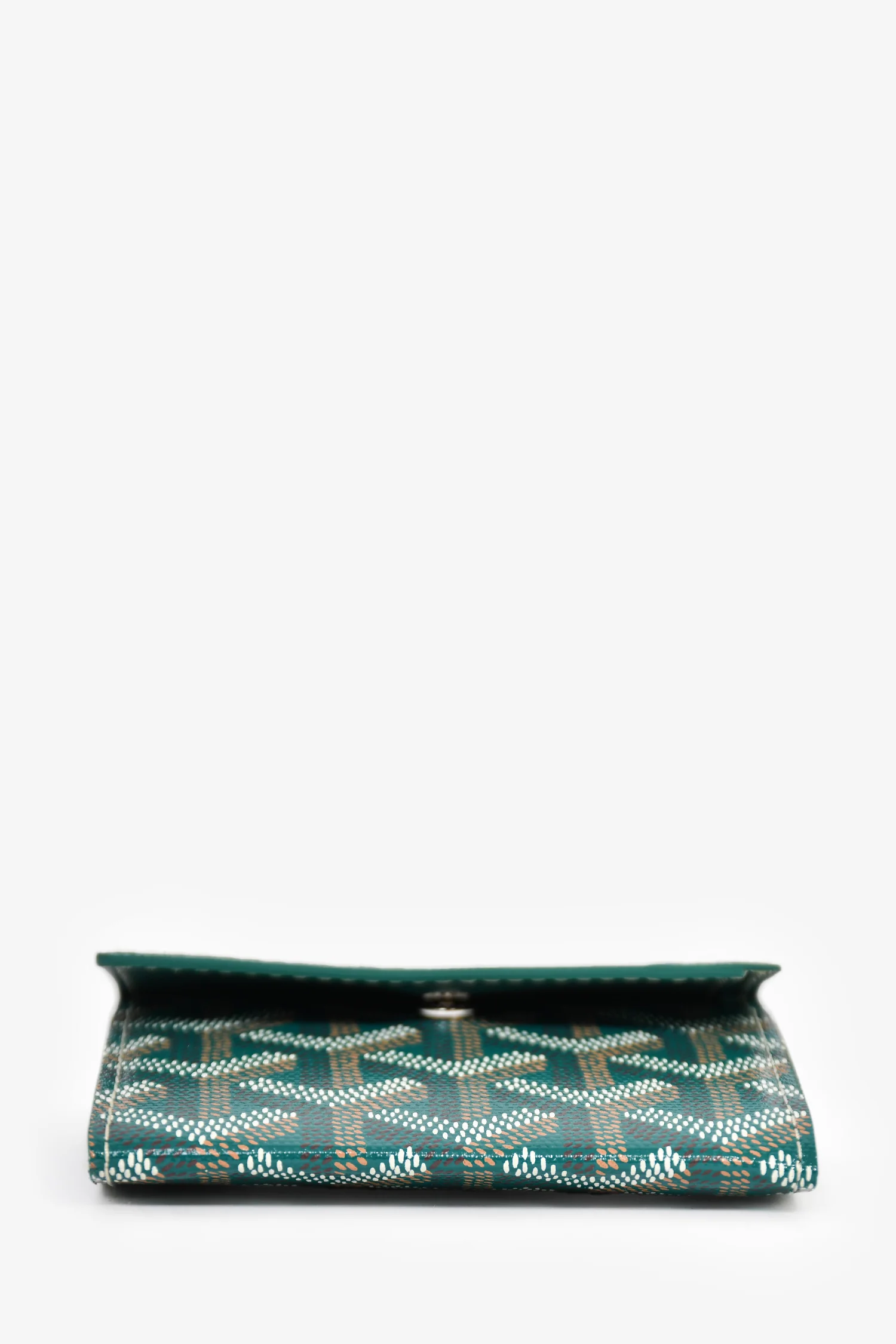 Goyard Green Coated Canvas 'Marigny' Compact Wallet