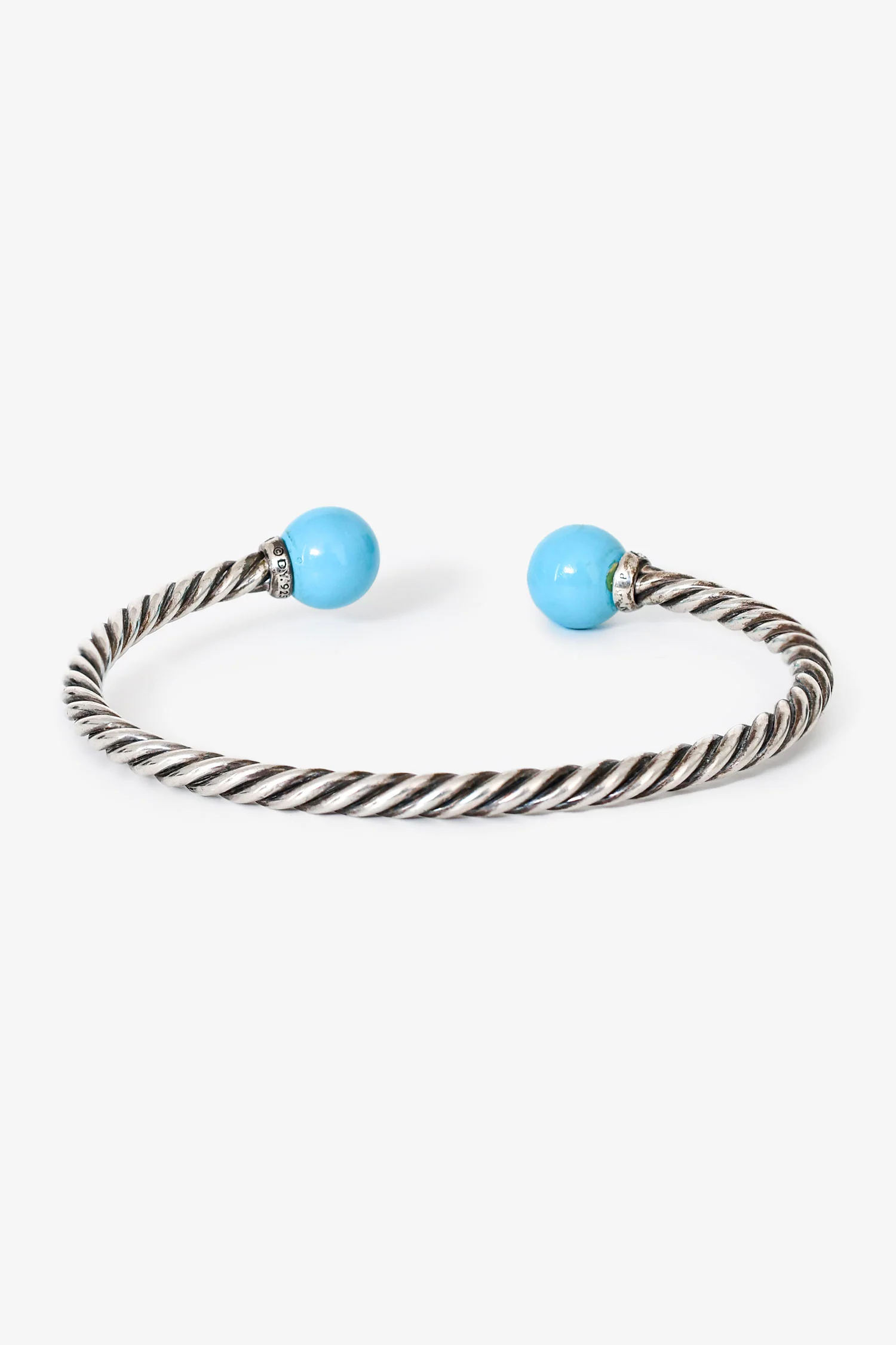 David Yurman Sterling Silver/Diamond Turquoise 'Solari' Bracelet