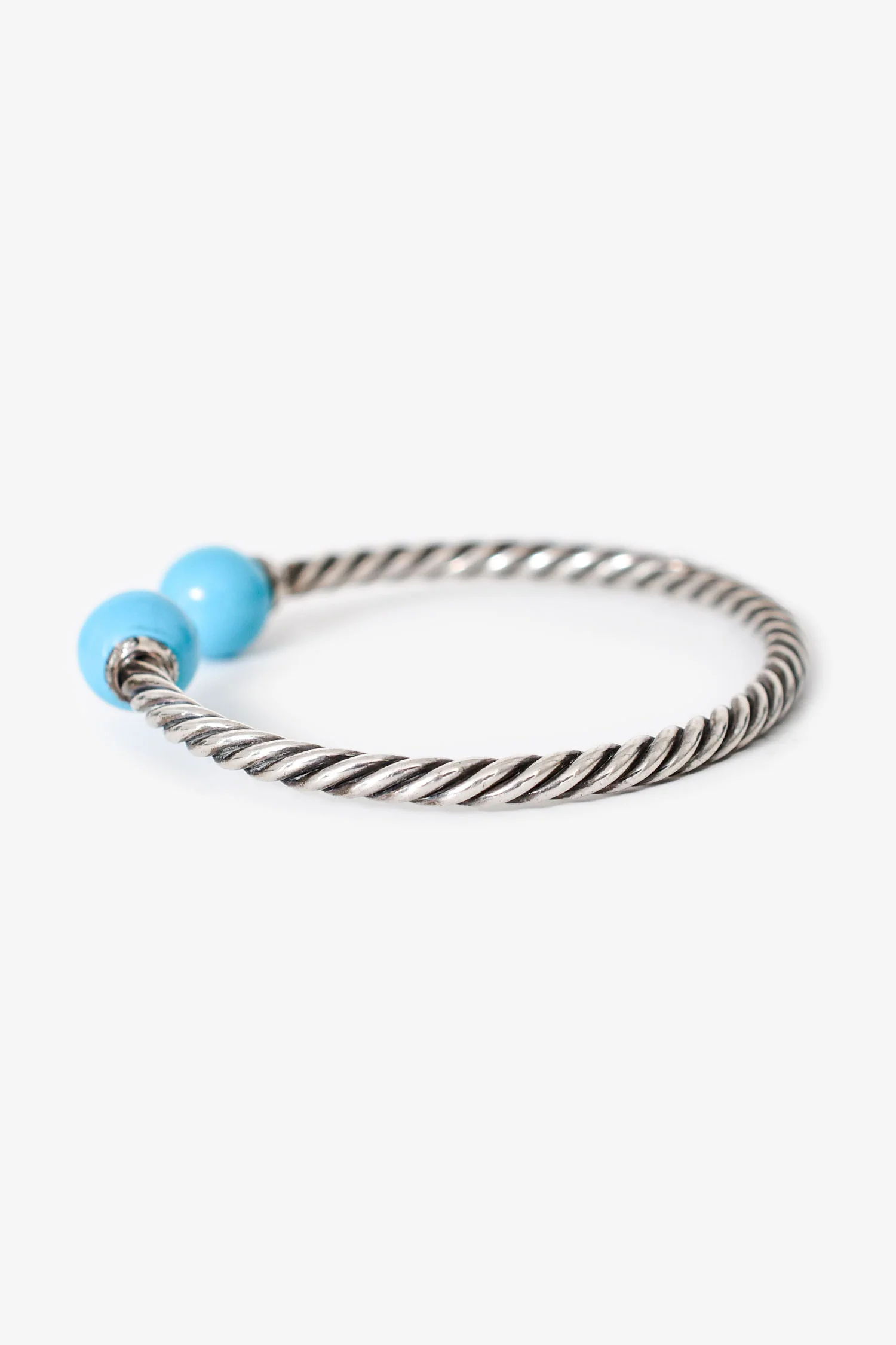David Yurman Sterling Silver/Diamond Turquoise 'Solari' Bracelet