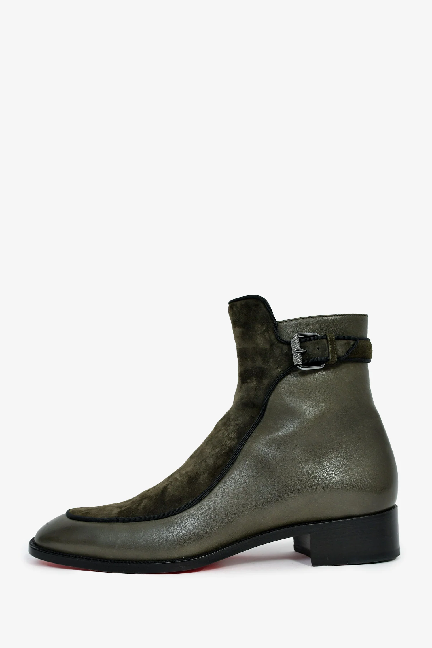Christian Louboutin Green Suede/Leather Ankle Boots Size 39.5 Mens