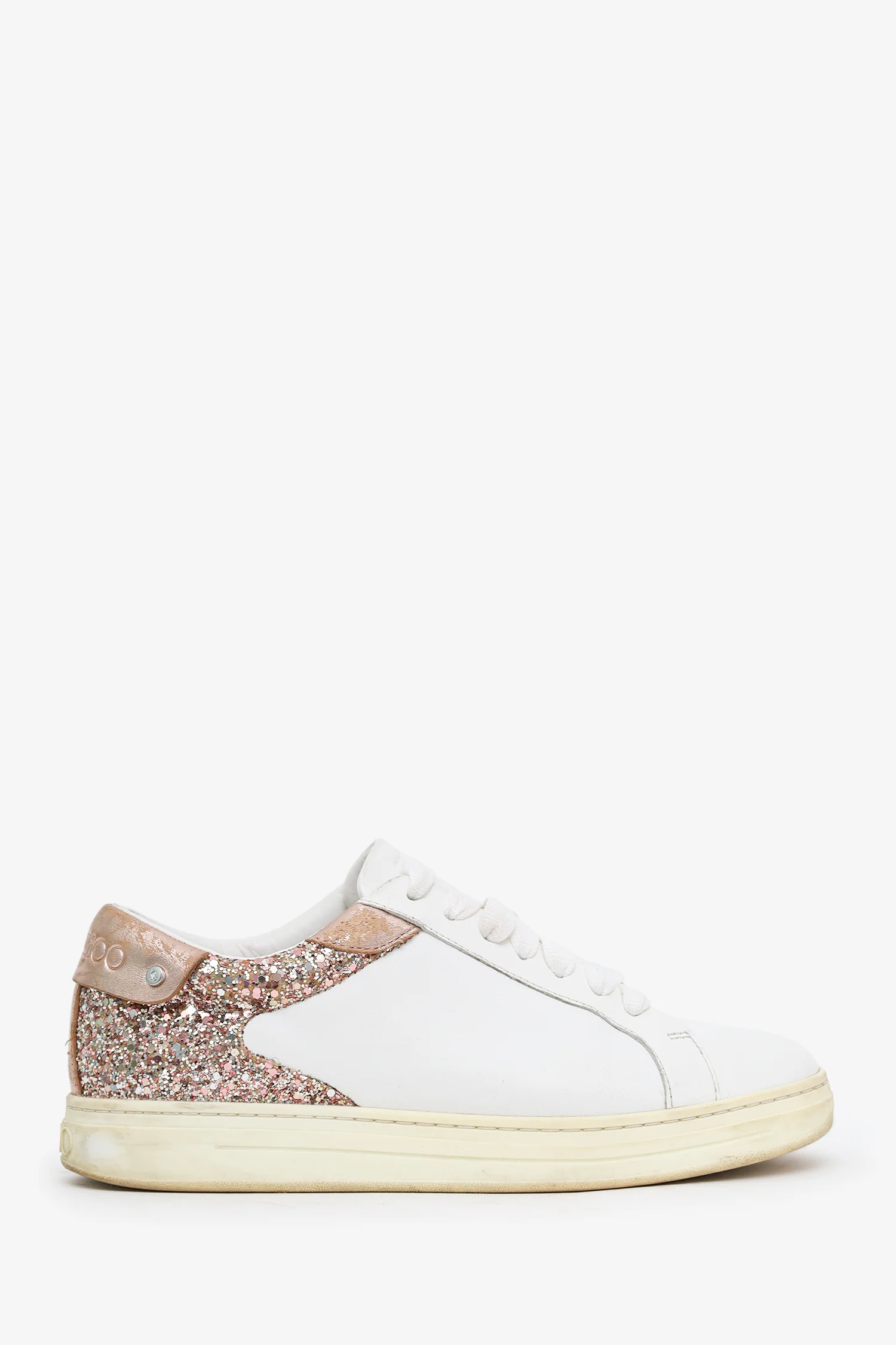 Jimmy Choo White/Glitter Chunky Sneaker Size 40