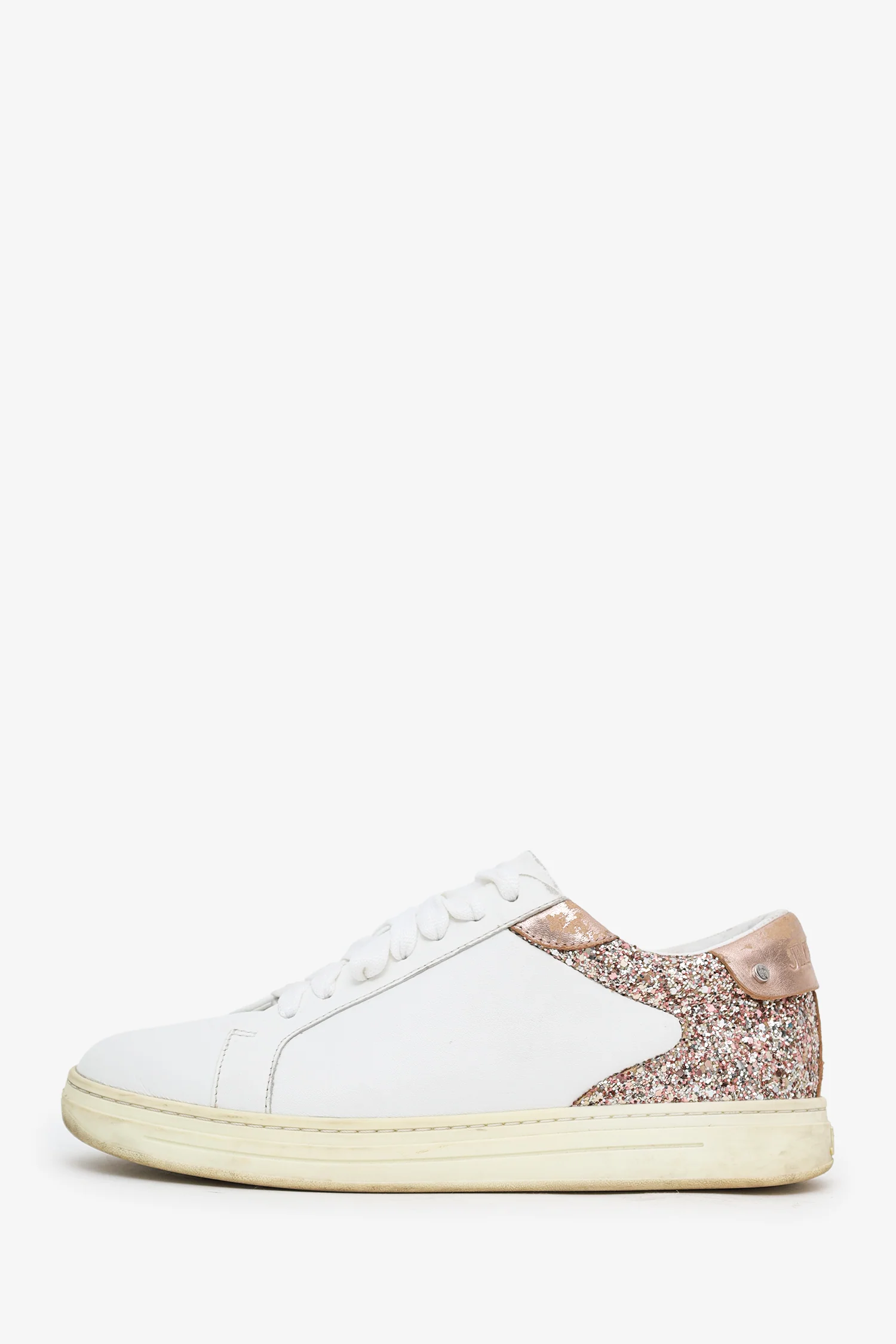 Jimmy Choo White/Glitter Chunky Sneaker Size 40