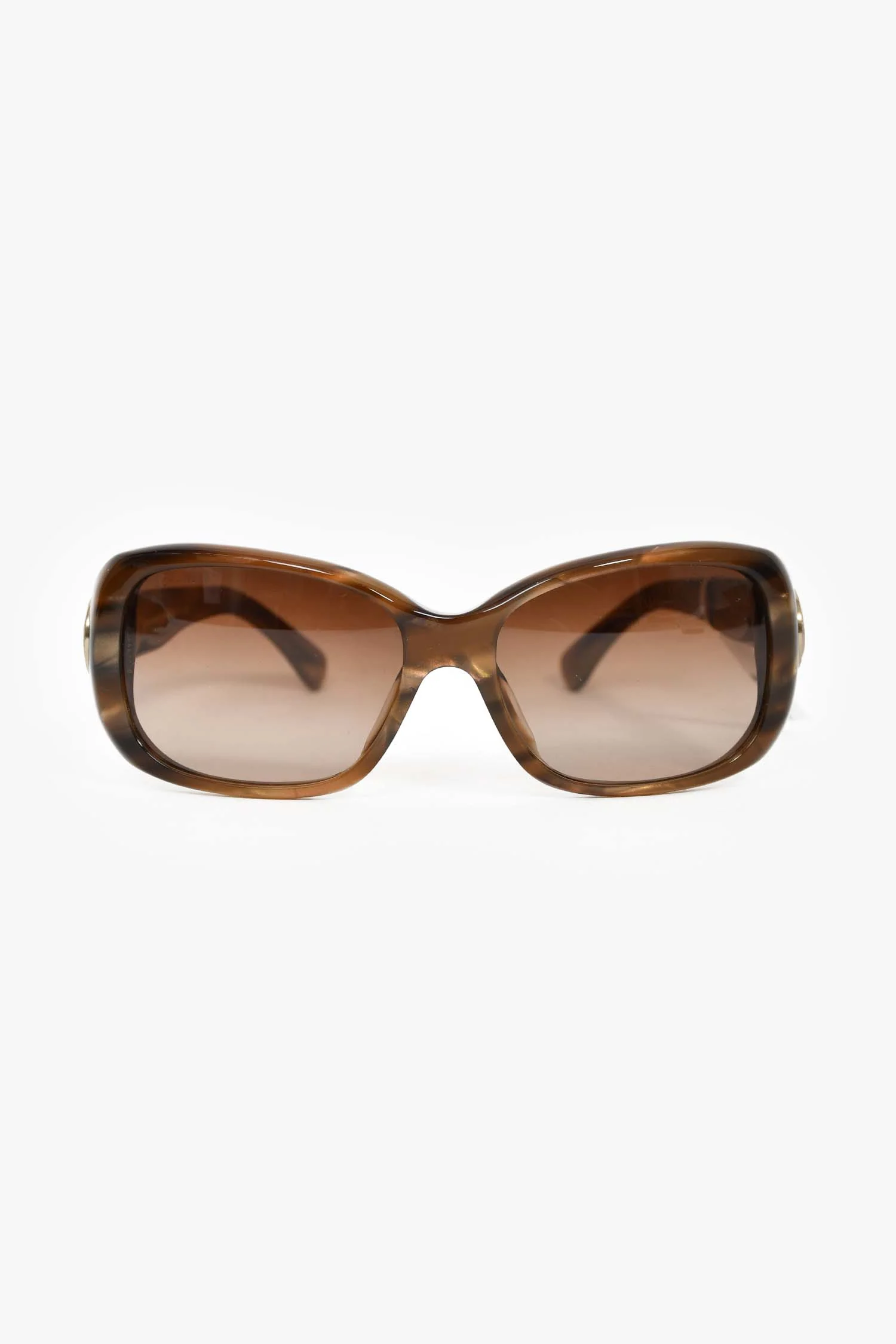 Pre-Loved Chanel™ Tortoise '5191 Bouton' Sunglasses
