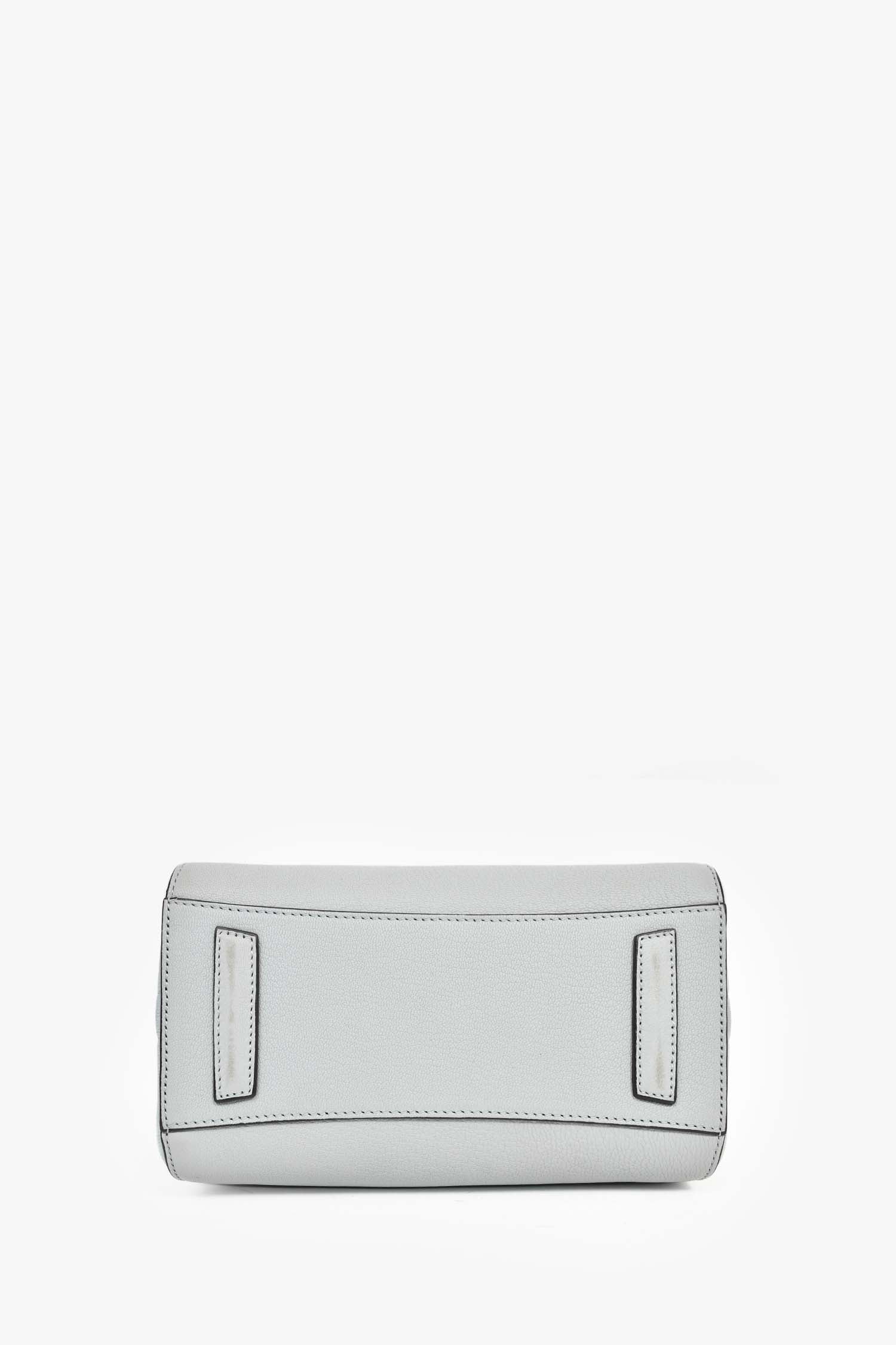 Givenchy Light Blue Leather Mini Antigona Bag With Strap