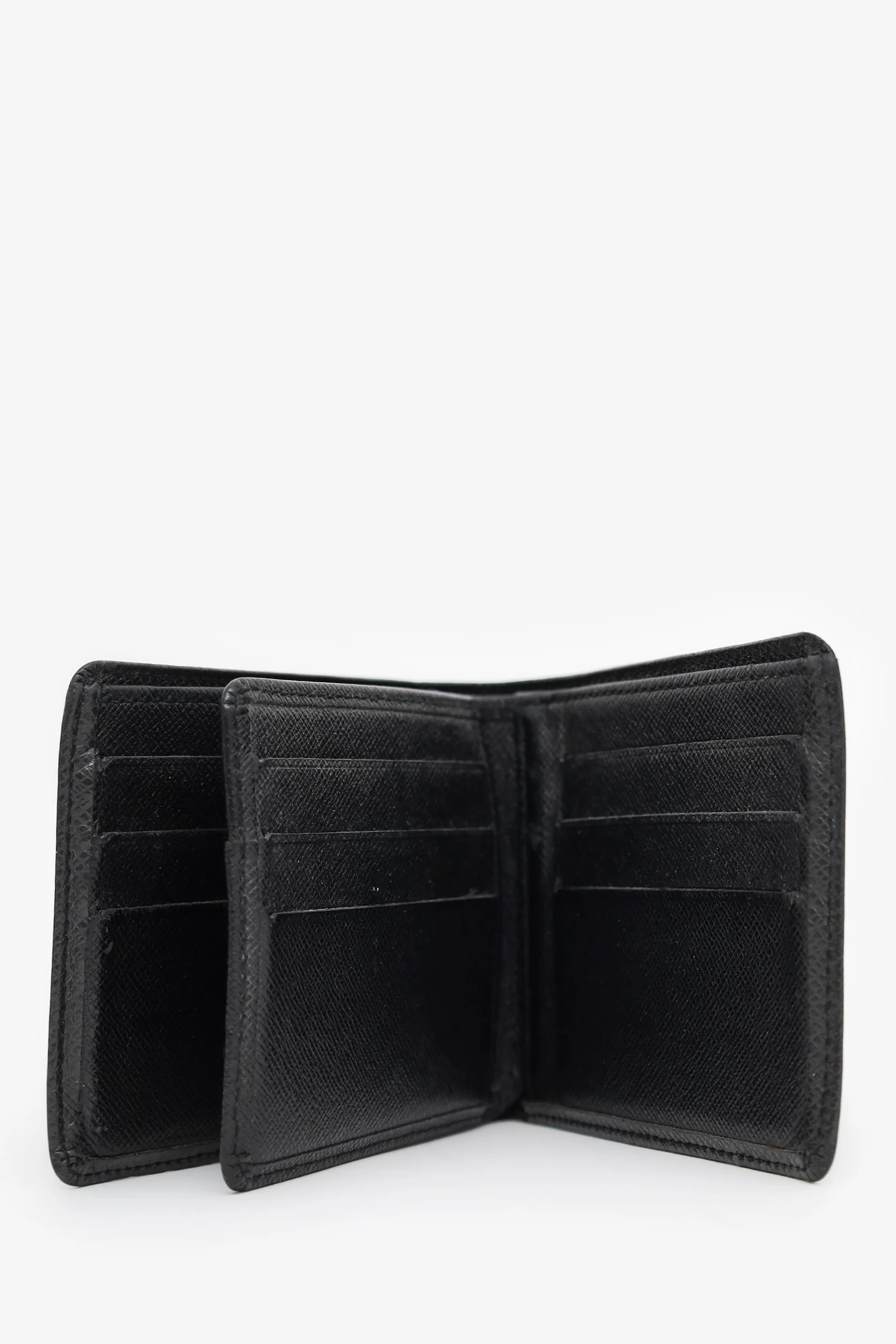 Louis Vuitton Black Leather Bi-Fold Wallet