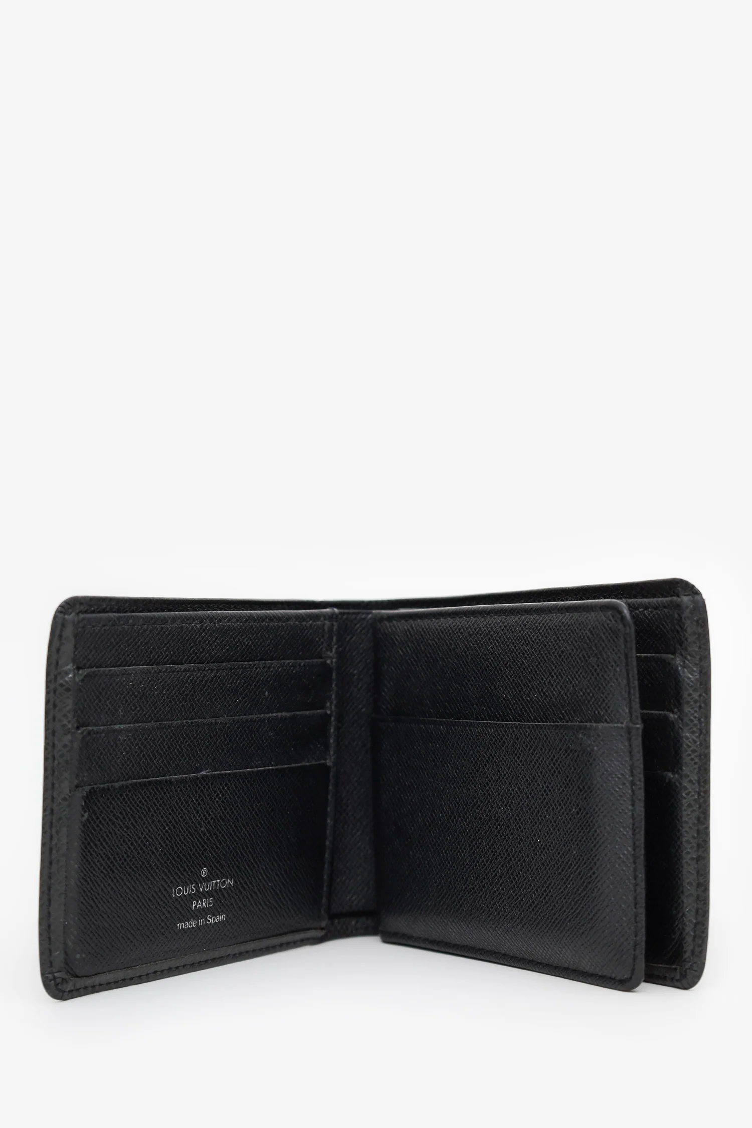 Louis Vuitton Black Leather Bi-Fold Wallet