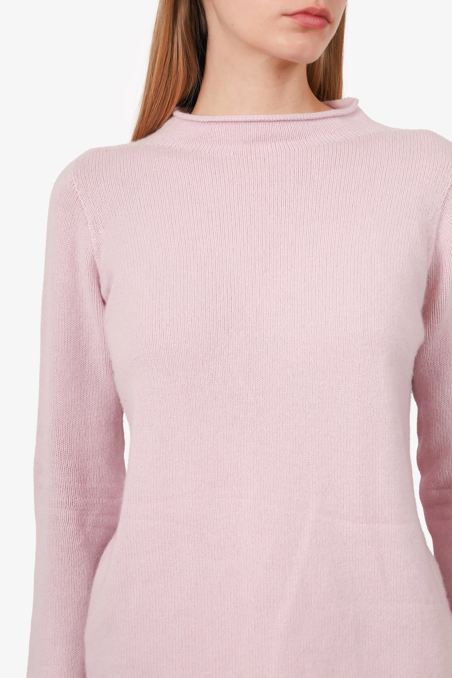 'S Max Mara Pink Knit Mock Neck Sweater Estimated Size X-Small