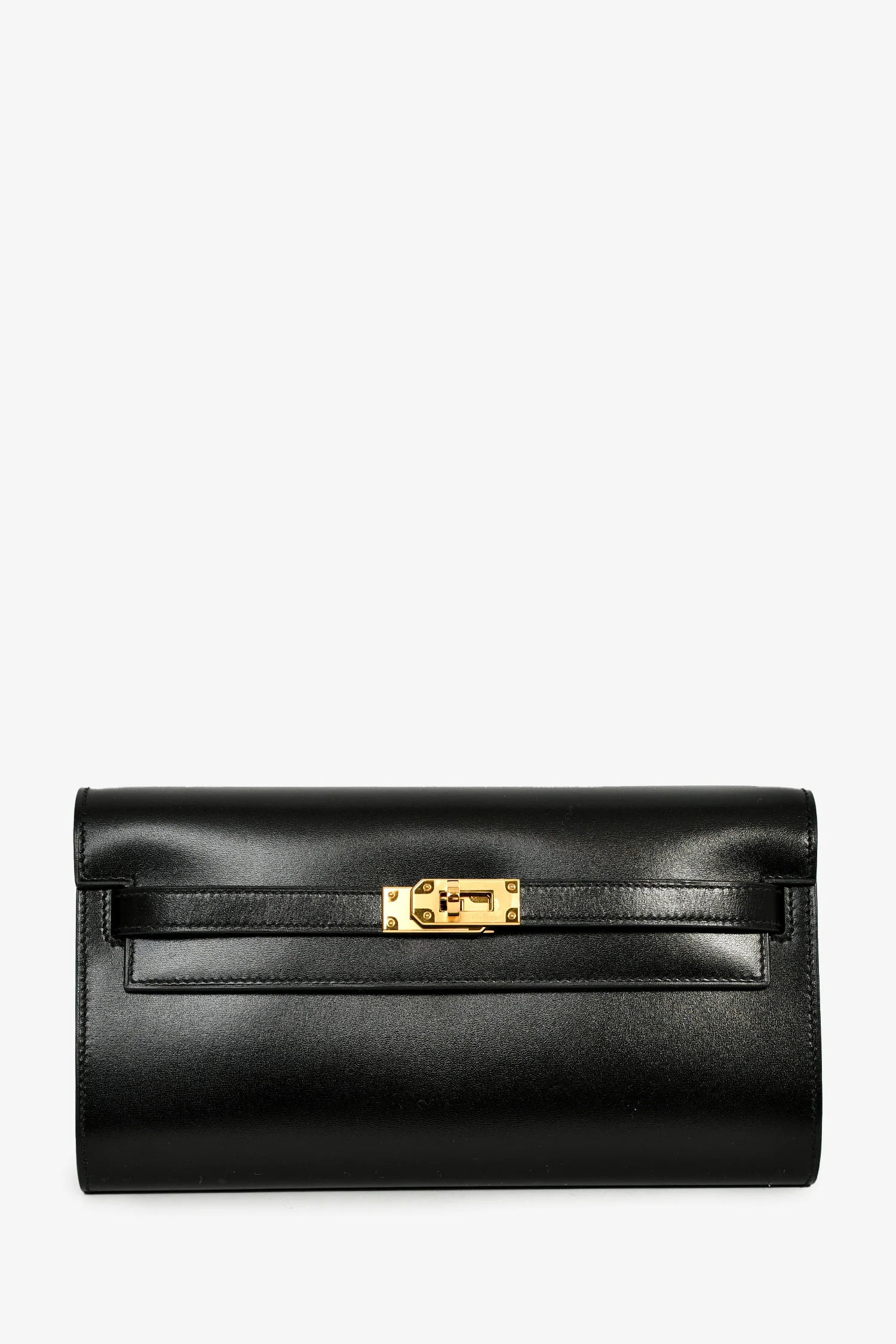 Hermès 2023 Black Box Leather Kelly To Go Wallet