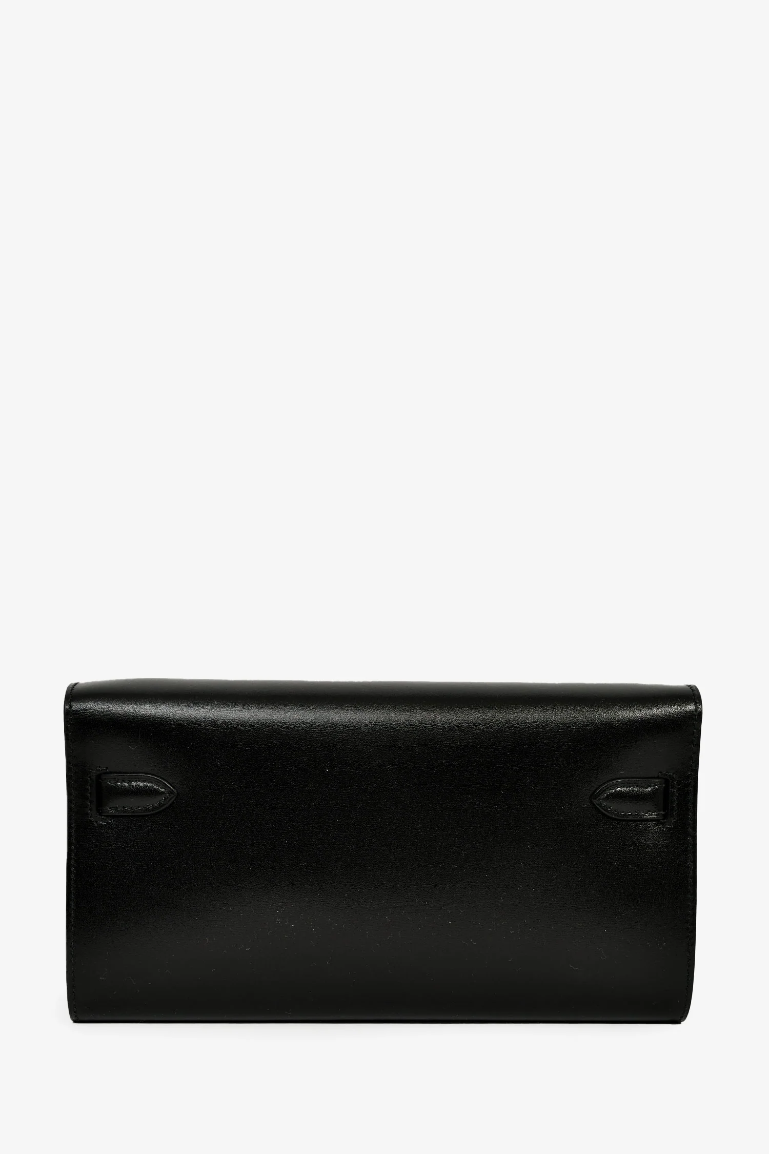 Hermès 2023 Black Box Leather Kelly To Go Wallet