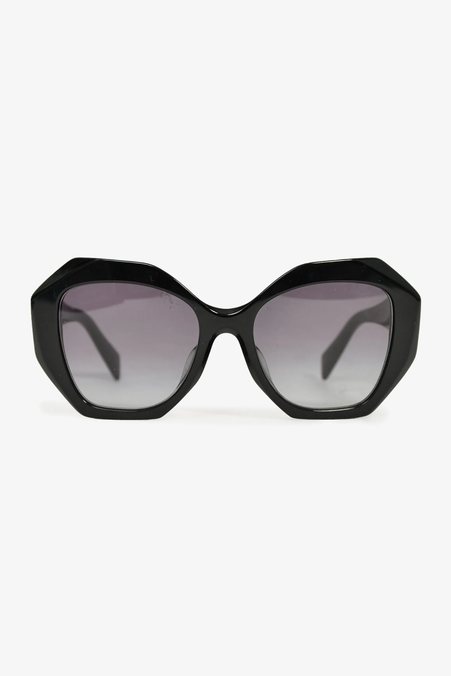 Prada Black 'Hexagon' Sunglasses