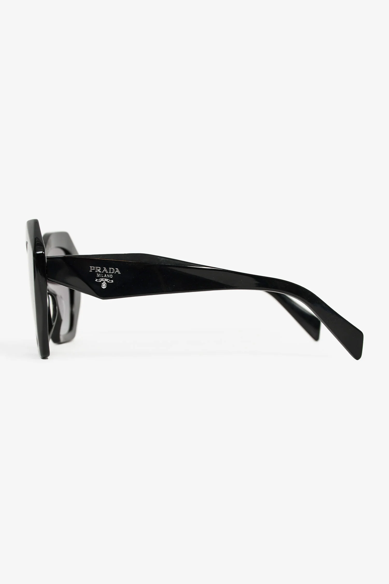 Prada Black 'Hexagon' Sunglasses