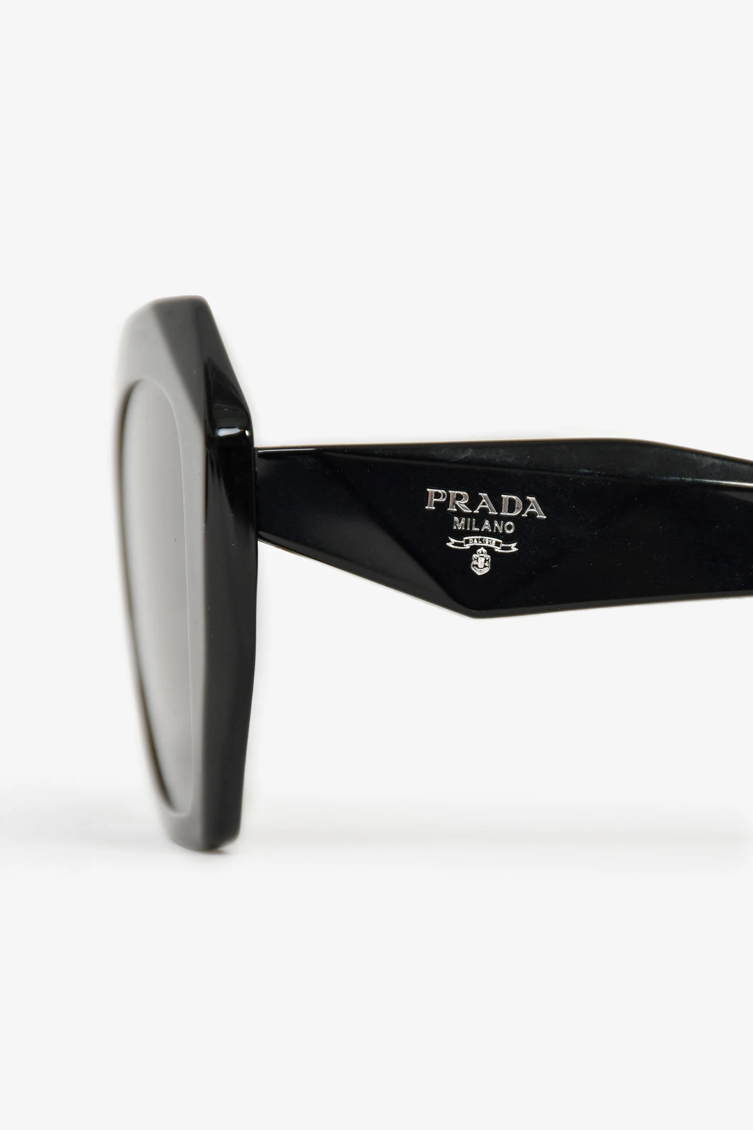Prada Black 'Hexagon' Sunglasses