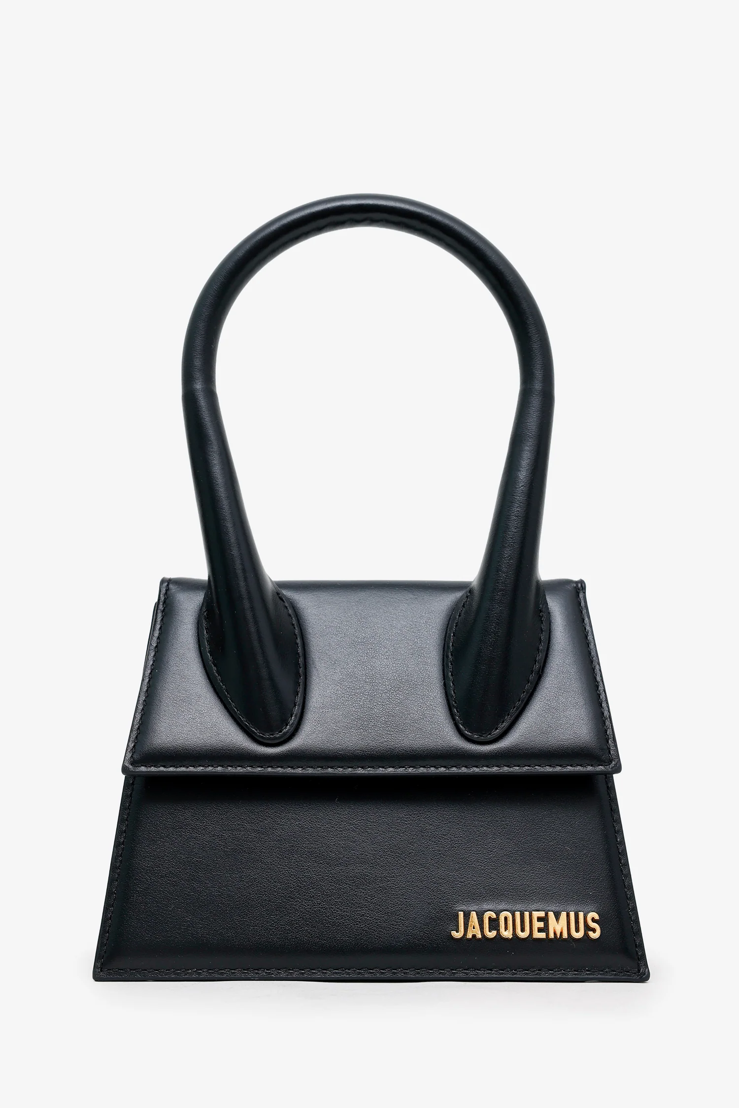 Jacquemus Black Leather 'Le Grand Chiquito' Shoulder Bag With Strap