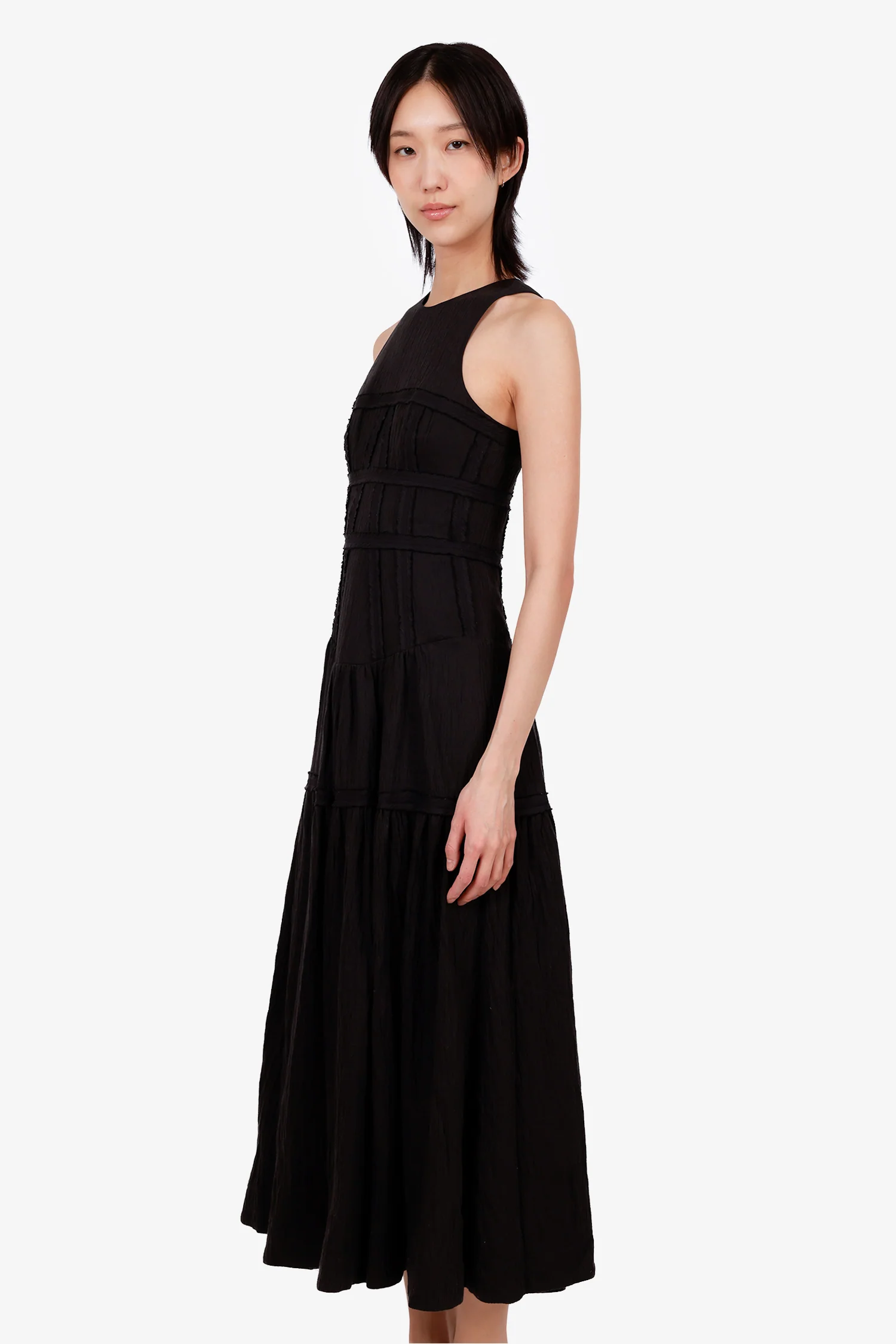 AJE Black Corset Midi Dress Size 6