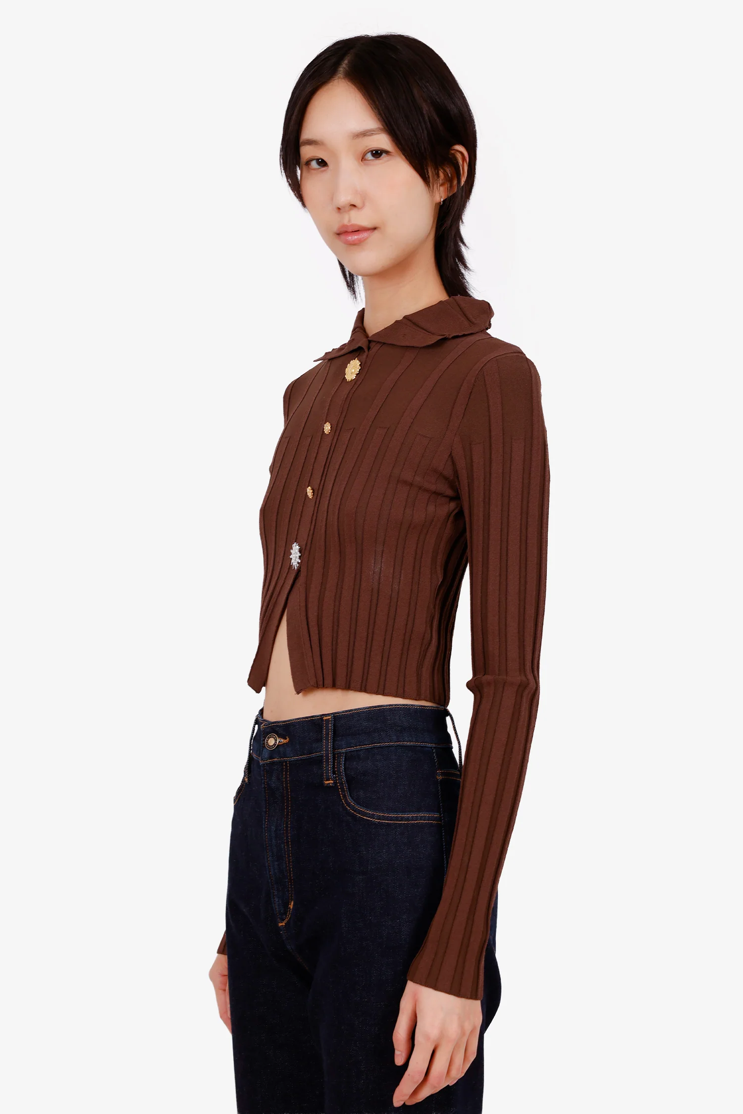 Jacquemus Brown Le Cardigan Bando Cardigan With Button Detail Size 38