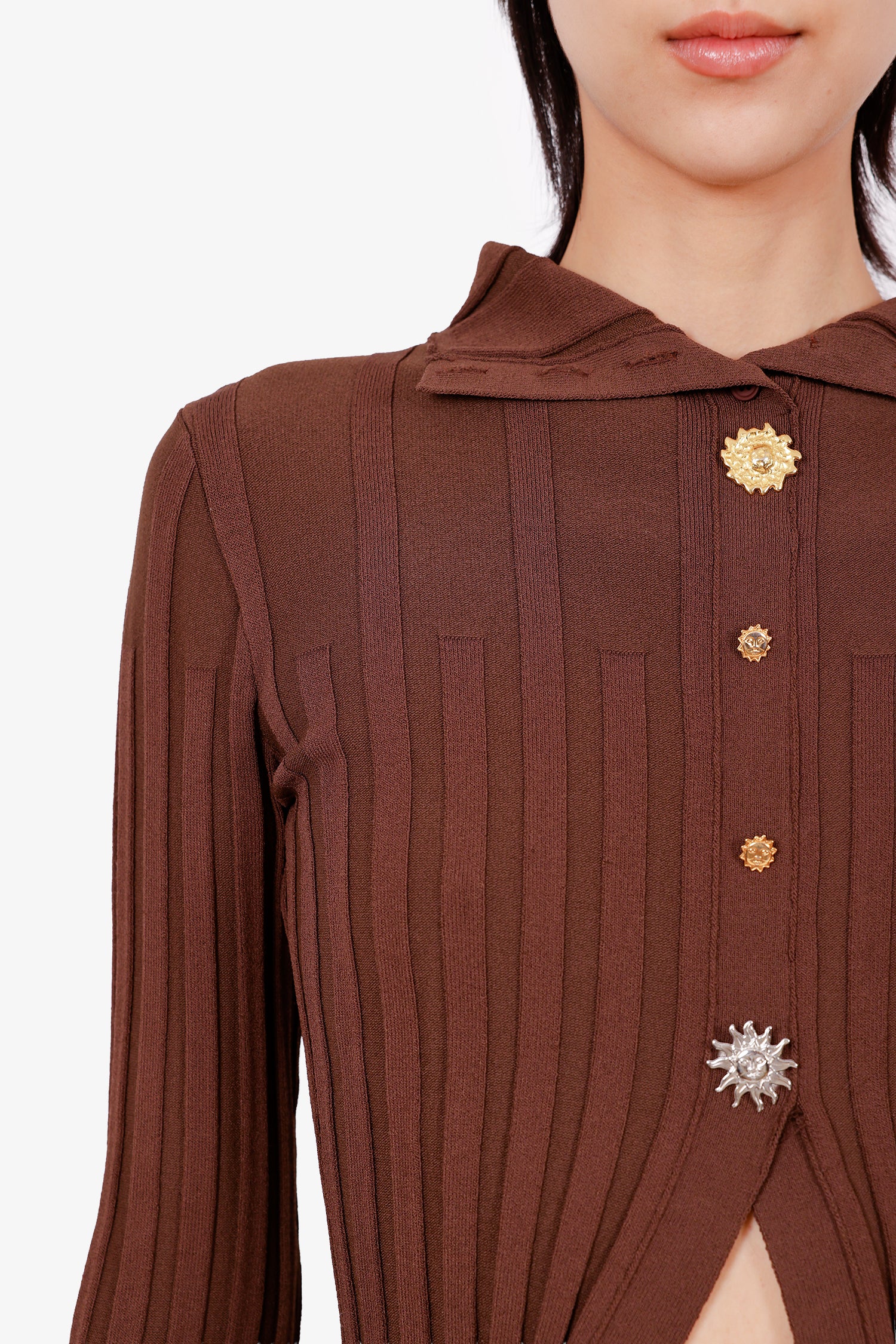 Jacquemus Brown Le Cardigan Bando Cardigan With Button Detail Size 38
