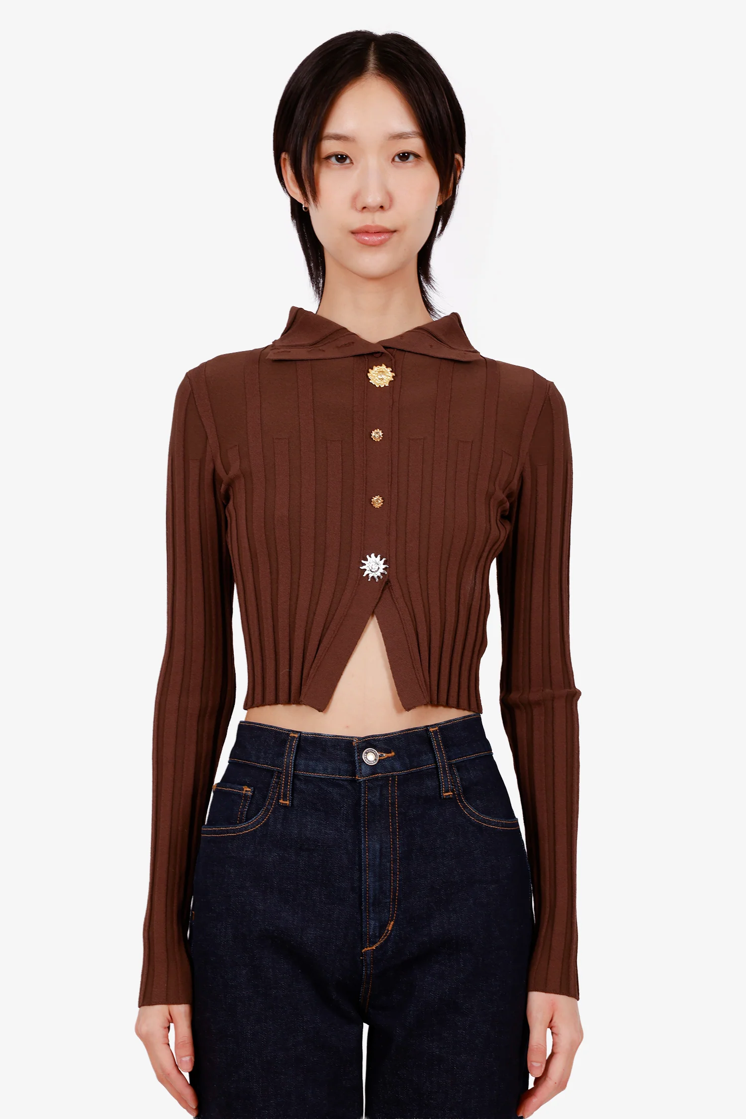 Jacquemus Brown Le Cardigan Bando Cardigan With Button Detail Size 38