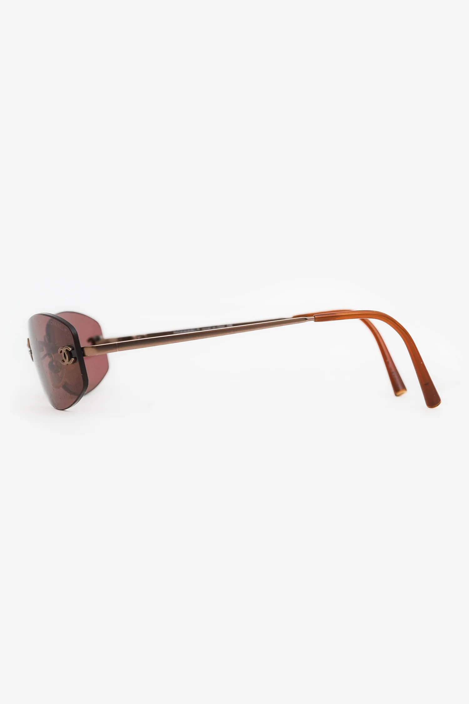 Pre-Loved Chanel™ Vintage Brown Tinted Sunglasses