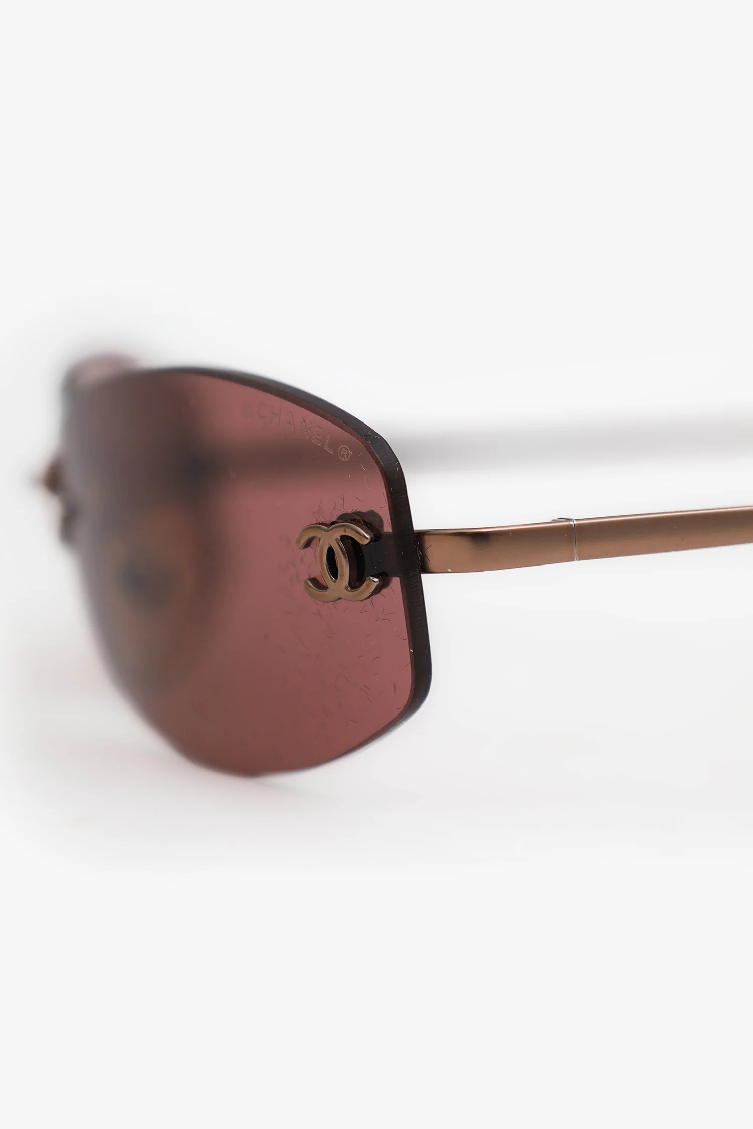 Pre-Loved Chanel™ Vintage Brown Tinted Sunglasses
