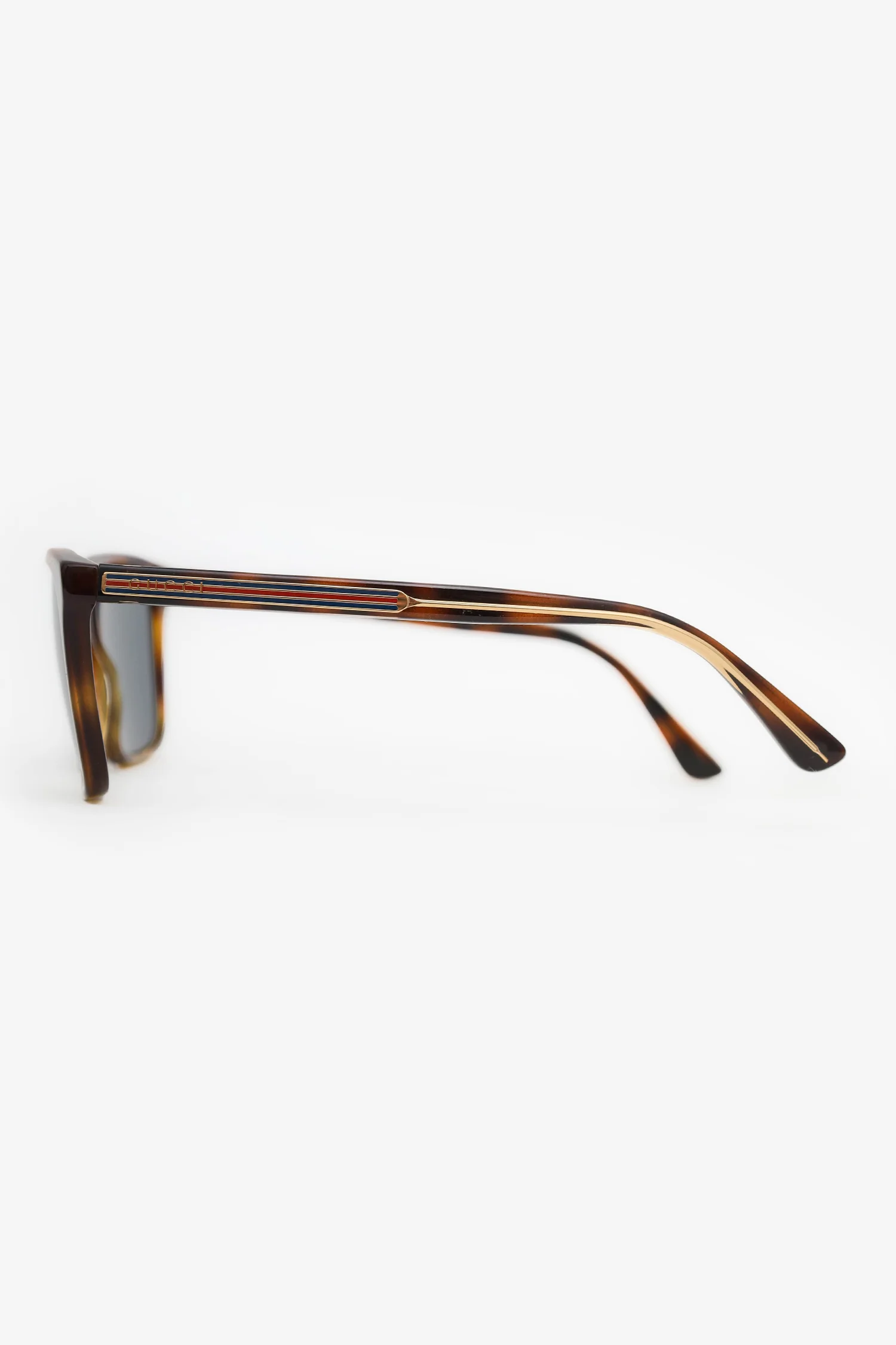 Gucci Brown Frame Web Sunglasses