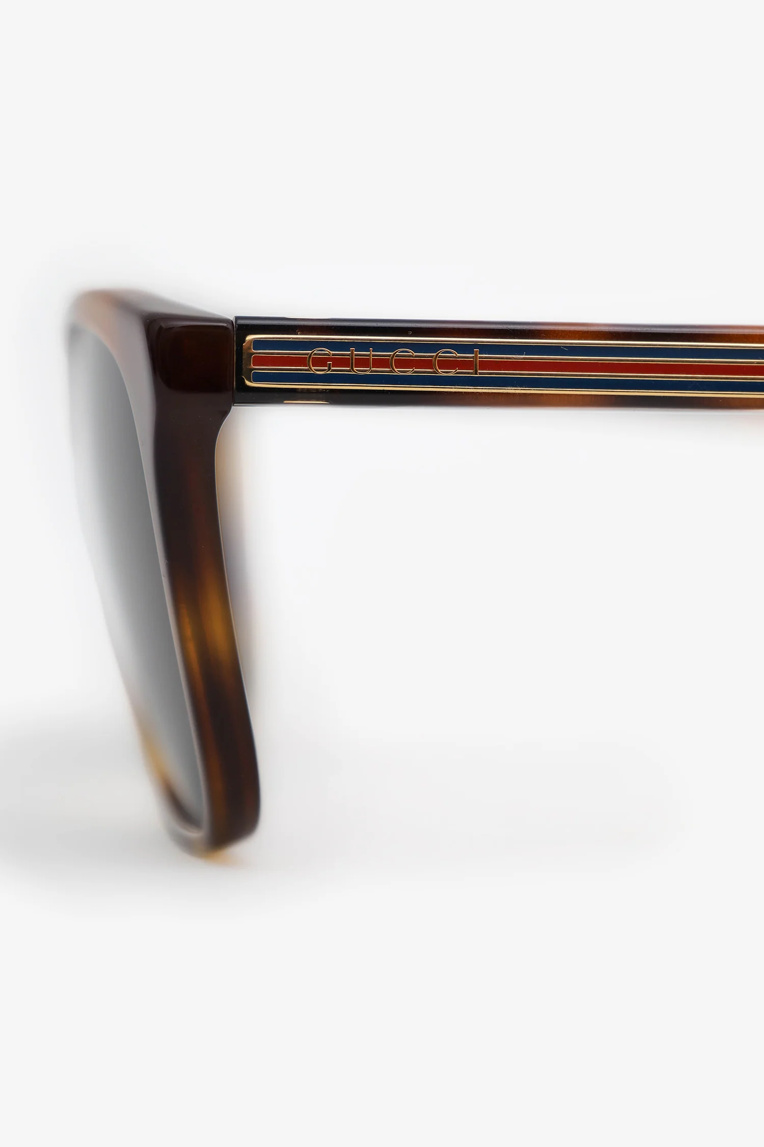 Gucci Brown Frame Web Sunglasses