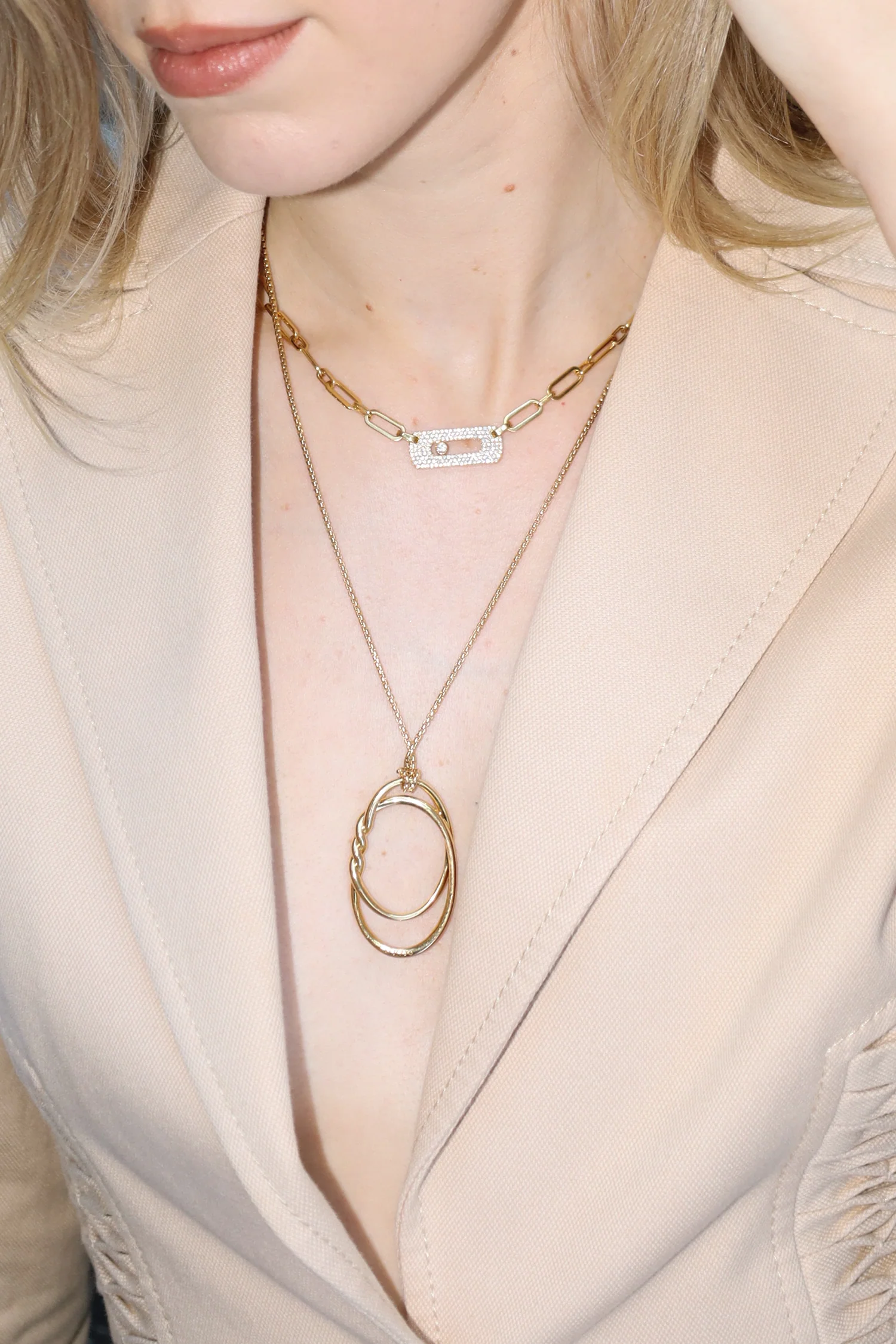 David Yurman 18K Gold Continuance Pendant Necklace